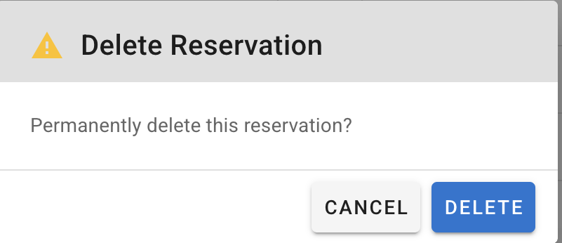 reservation delete