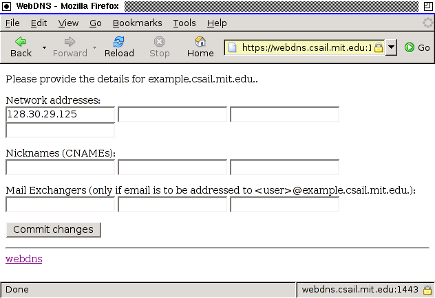 Screen shot of host add/edit dialog